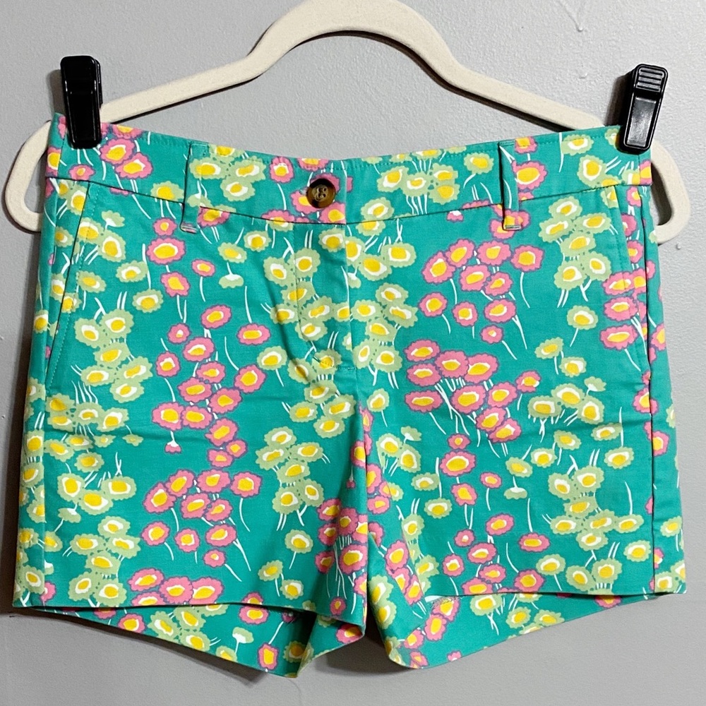 Boden Mint Floral Bistro Shorts
